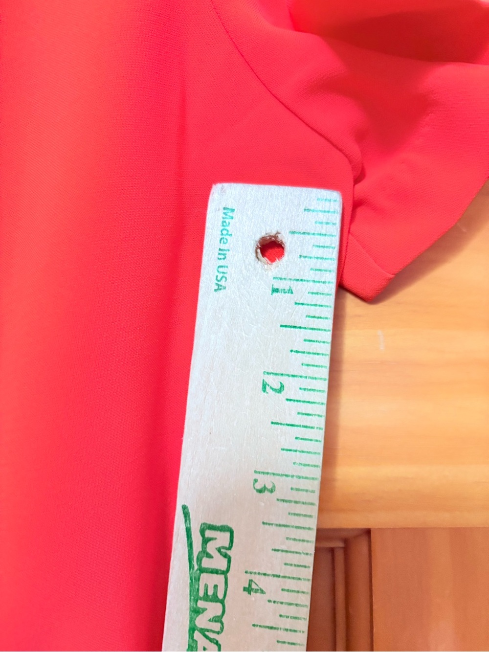 Amanda Uprichard Reya Orange Red Collared Short Sleeve Midi Dress Size XL NWT - Picture 11 of 13